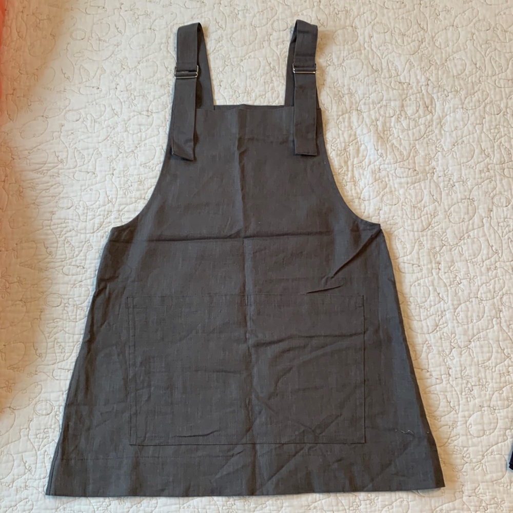 Linen Pinafore Overall Dress